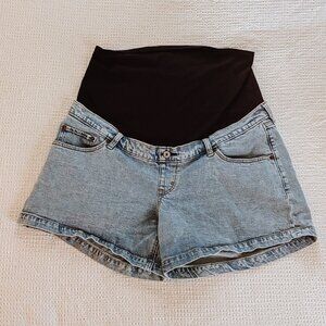 Abercrombie Maternity High Rise Dad Shorts